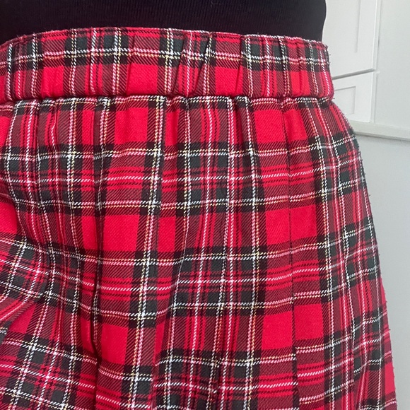 Vintage Plaid Red full midi Skirt - Picture 7 of 8